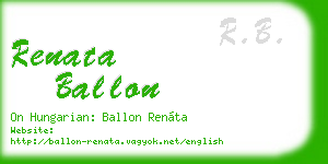renata ballon business card